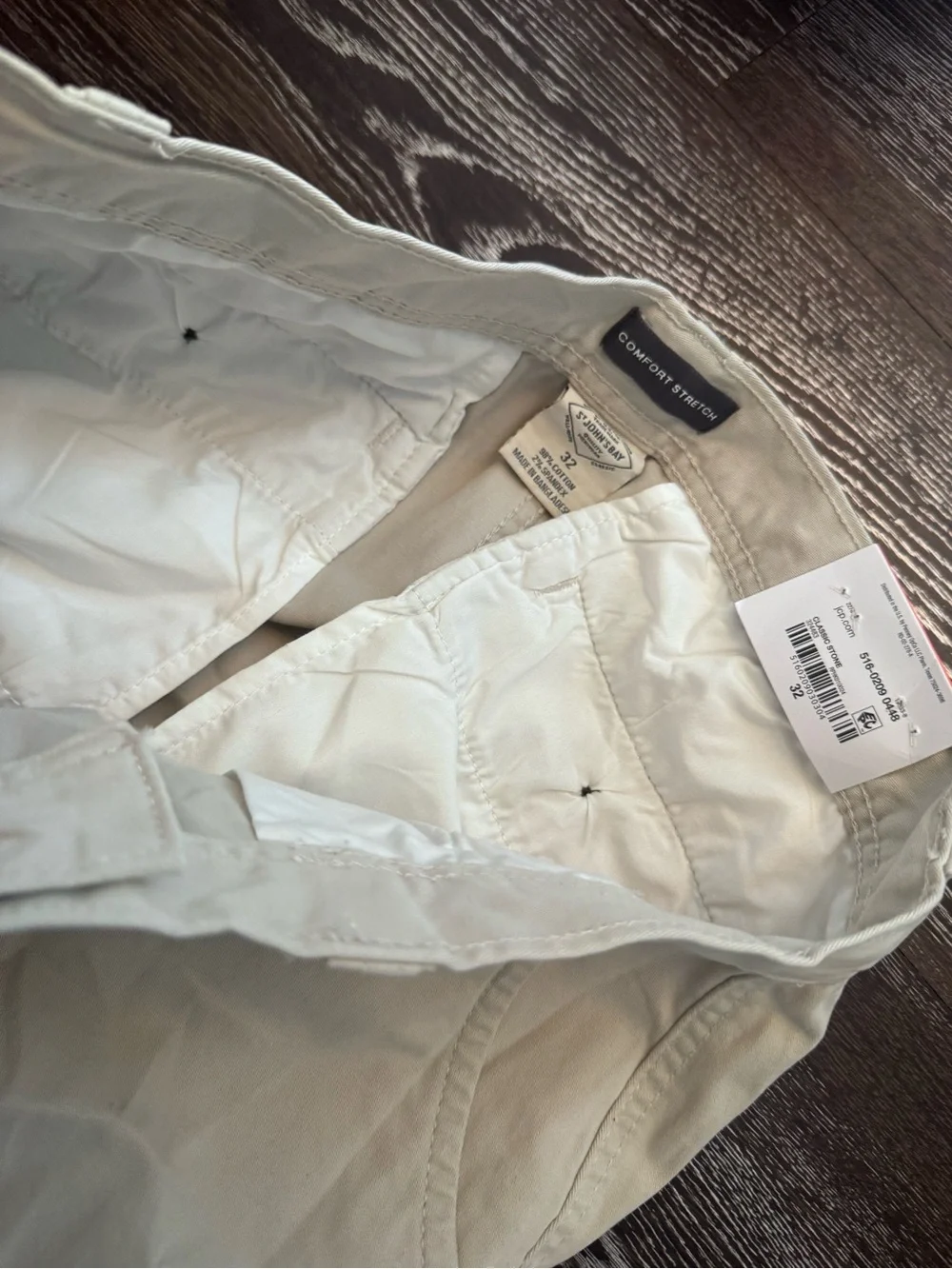 St. John's Bay Men's Flat-Front Khaki Shorts